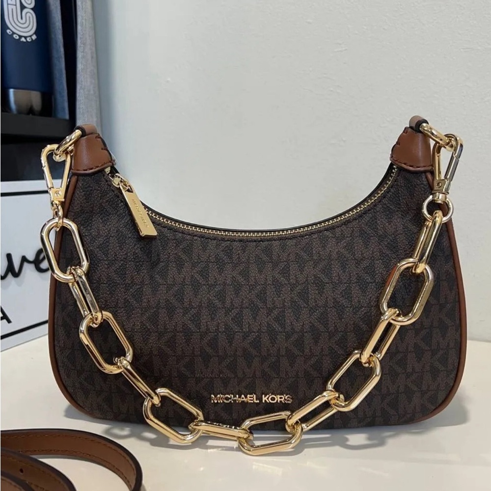 Michael Kors Cora Signature Logo Shoulder Bag and Crossbody - Picture 4 of 12